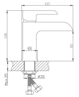 Смеситель для раковины Haiba HB10805-7 чёрный матовый